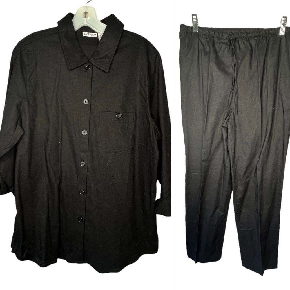 Vintage Liz Baker Linen‎ Blend Pantsuit
